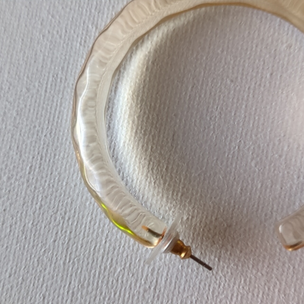 Translucent Hoop Earrings - Picture 3 of 3